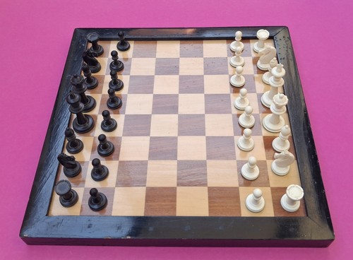 Antike bein schachfiguren - bein,