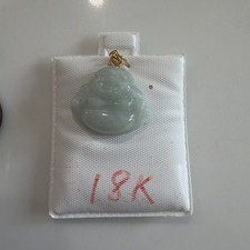 Hellgrüner lachender Buddha