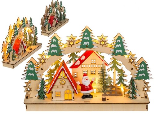 Holz bogen mit weihnachtsmotiv - holz-bogen,