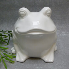 Casablanca Deko Spardose Frosch Kröte edel modern weiß  Geschenk  
