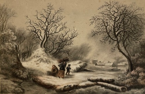 Holzkohlezeichnung 1874
