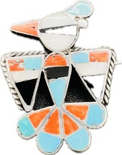 indianerbrosche Vogel Silber Geprüft Sehr Selten „Rar“ Antik