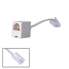 2X Telefon Modem Splitter Kabel RJ11 6P4C auf RJ45 8P4C Adapter Konverter wo