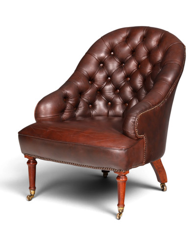 Chesterfield ledersessel braun - ledersessel,
