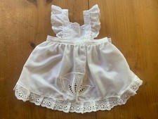 ?Puppenkleidung ?Schürze, PG 45cm, Bw, Spitze, Weiß, Taille bis Ca. 33cm