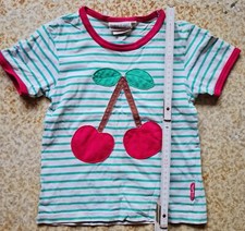 T-Shirt Tobby Tiger, Größe 4-5 Jahre 110cm, grün-weiß gestreift mit roten Abschl