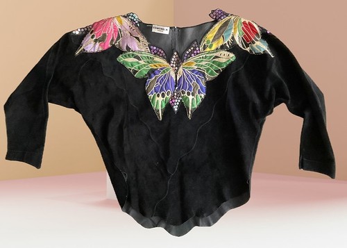 Neu wildleder und stickerei - wildleder,