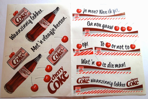 Aufkleber bogen cherry coke - aufkleber-bogen,