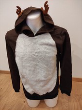 Faschings-/Karnevalskostüm: Rentier-Pullover-Mix, Braun mit Weiß, Größe M - Neu