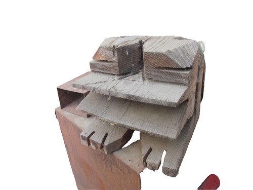 Holz frosch skulptur - holz, vom