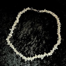 Weißer Mondstein Halskette