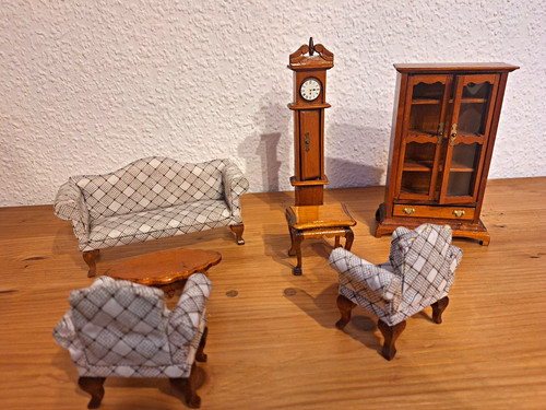 Puppenhaus wohnzimmer set - puppenhaus, holz