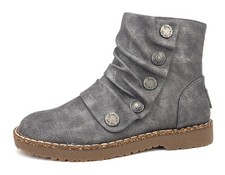 Blowfish Cozy up Damenschuhe Stiefeletten Reißverschluss Stiefel Grau Freizeit