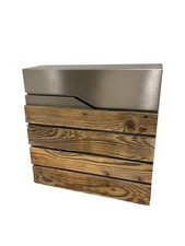 Altholz Edelstahl Briefkasten