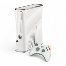 Xbox 360 - Konsole Slim 4GB #glossy-weiß + Original Pad + Zub. Top Zustand