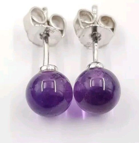 Amethyst ohrstecker sterling - ohrstecker,