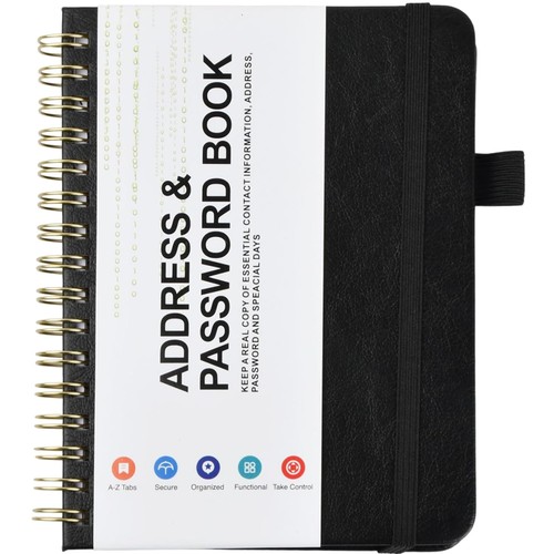 Adressbuch passwortbuch spiral - adressbuch,