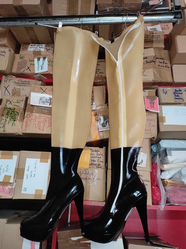 Gummi stiefel overknee - stiefel,
