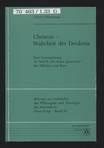 Christus wahrheit des - -,
