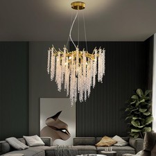 Luxus Rund Kristall Hängeleuchte Für Esszimmer,Küche,Wohnzimmer(60*50 Cm）