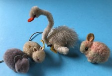 4x Wollminiatur Wolltier