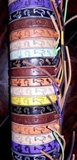 Leder armband mit - leder-armband, pferdemotiv