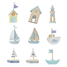 Holz-Deko Boot Strandhaus 2D