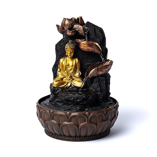 Meditating buddha with lotus - meditating,