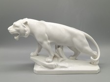 Neutettau Großer Tiger 19 cm hoch Tettau Art Deco Figur Porzellan um 1920/30