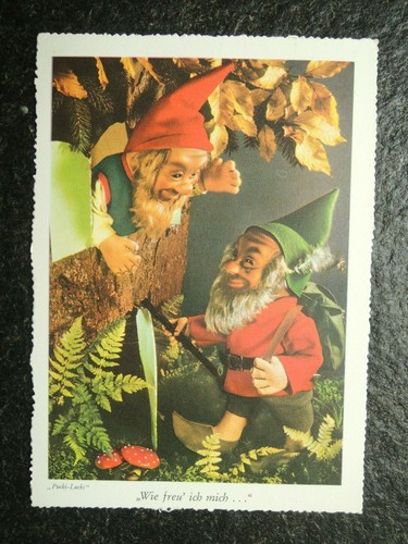 Old postcard dwarf - old,