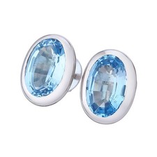 Oeding-Erdel Ohrstecker Topas 750er Weißgold Zertifikat