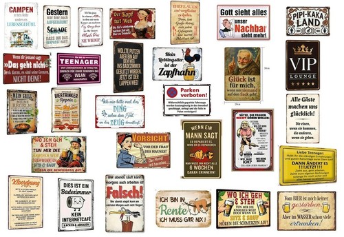 Retro blechschild mit - retro,