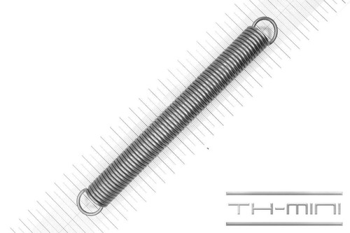 Zug feder 5mm haken - 2,5mm, Öse