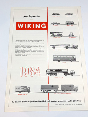 Wiking 1984 messe information - 1984, messe-information