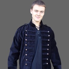 JACKE im UNIFORM Stil - S-3XL - Mittelalter Piraten Jacke Militär Jacket schwarz