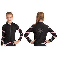 Mädchen Eiskunstlauf Eislaufbekleidung Trainingsjacke Rollkunstlauf Eislaufhose