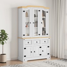Highboard weiß Kiefer massiv