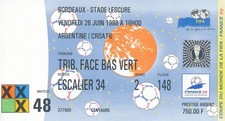 TICKET: WM 1998 FRANKREICH -