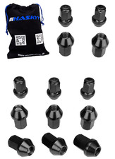 20 Radmuttern Schwarz M14 x