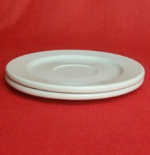 2x Arzberg Cult Weiß Suppen-Untertassen 18 cm Untertasse Porzellan 