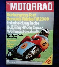 Das Motorrad 18/1973, Hercules Wankel W 2000 Nürburgringtest,