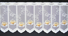  Kaffee Scheibengardine Küchengardine Bistrogardine Küche Cafe Tasse Gardine Neu