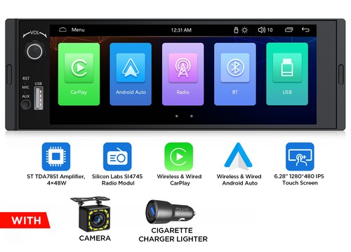 Zoll ips touchscreen - 6,28, 1din