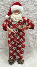 Clayre & Eef Weihnachtsmann Nikolaus Pyjama Deko 28x14x10 cm