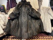 Pelzmantel Raccoon Pelz Real