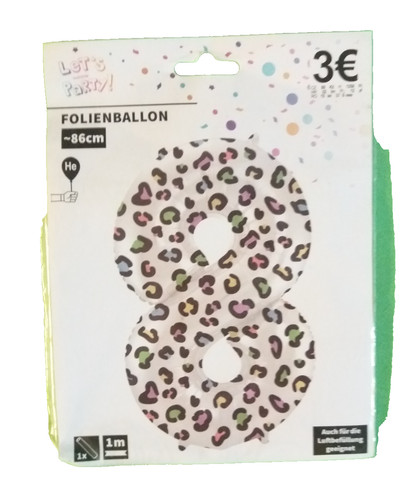 Folienballon zahl - folienballon, 8