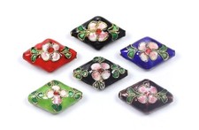 2 Cloisonne Perle Spacer