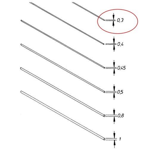 Messingdraht x 160mm - 0,3,