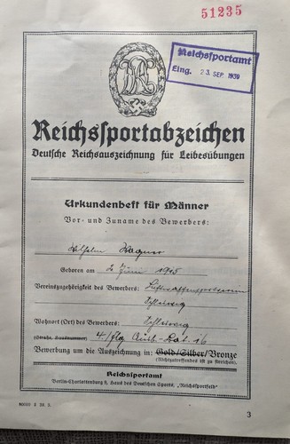 Deutsches reichssportabzeichen - deutsches,