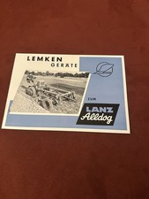 Original Prospekt Lanz  Alldog mit Lemken Geräten Pflug Fabrik